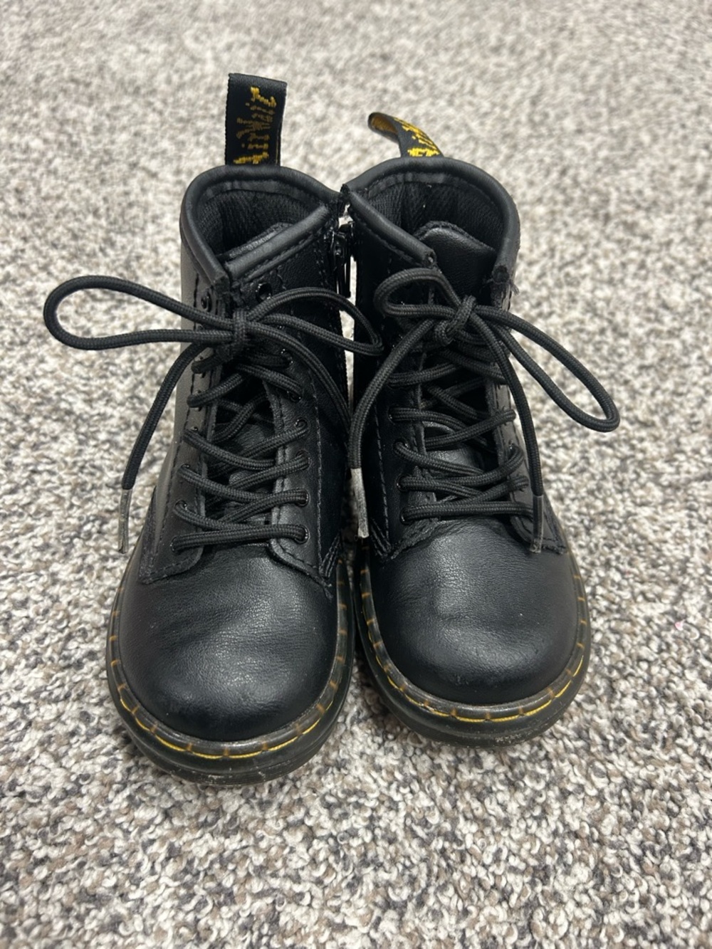 Doc Martens Air Wair Toddler Boots, Black, Size 8, Preowned